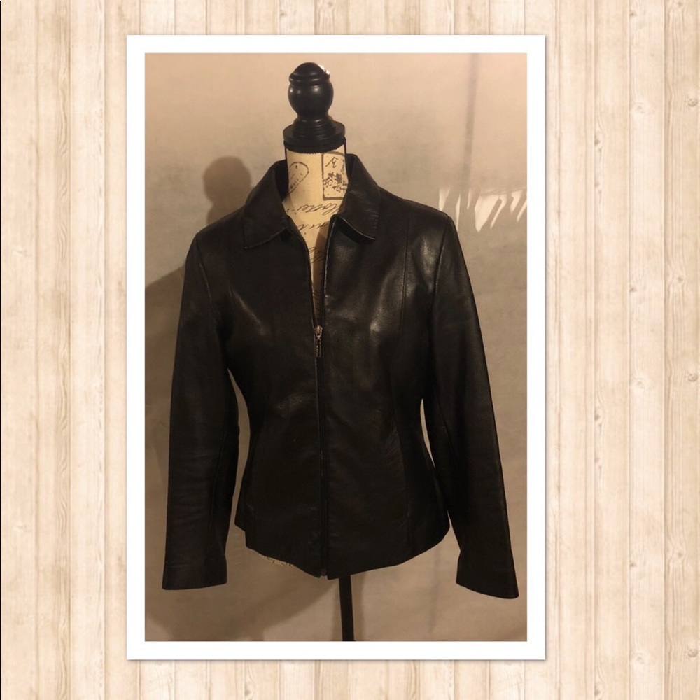 *NOT AVAILABLE* Leather Ladies Classic Jacket - Picture 1 of 4